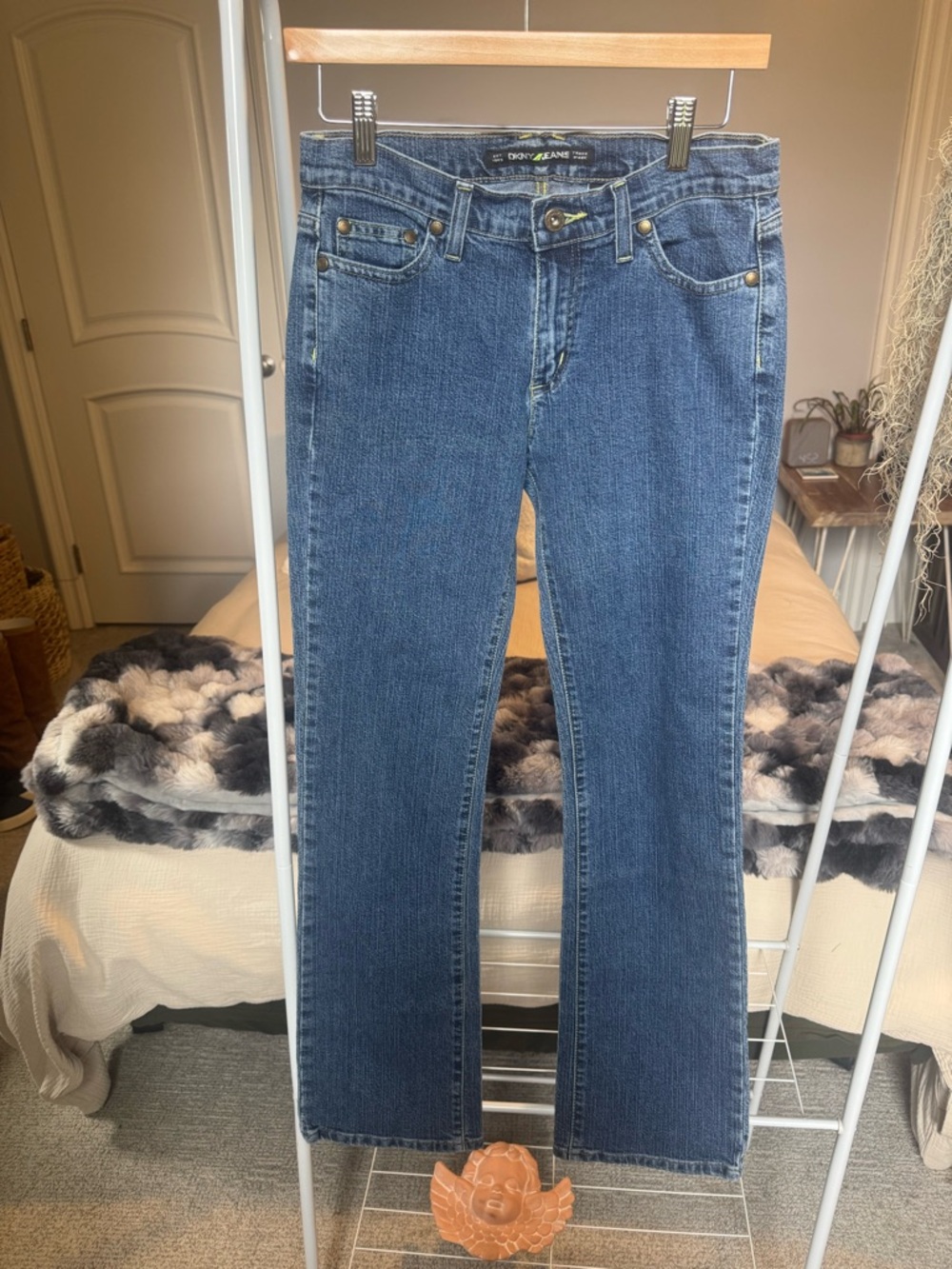 DKNY Y2K Women's Boot Cut Jeans in Classic Blue